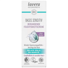 Cremă sensitiv hidratantă și calmantă cu aloe vera bio și ulei de migdale bio, pentru ten sensibil Lavera, 50ml