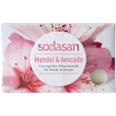 Sapun cu migdale si avocado Sodasan, 100g Sapun cu migdale si avocado Sodasan, 100g